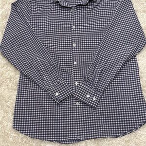 Mizzen+Main Navy and White Checkered Shirt